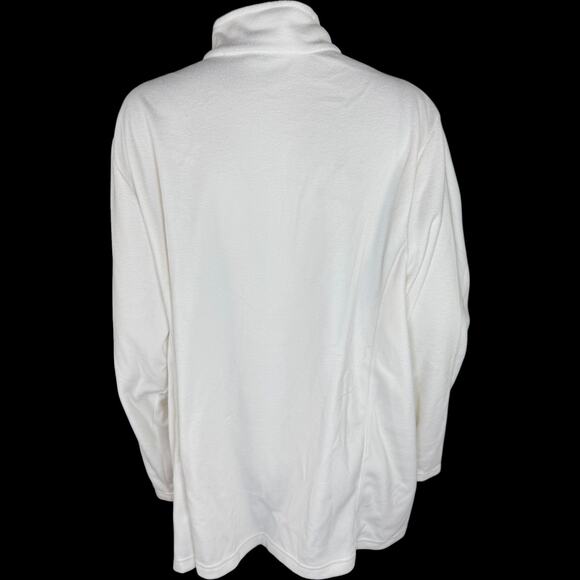 Lands' End Women’s Plus 3X Fleece Jacket Ivory White Full Zip NWOT Winter - Picture 5 of 16